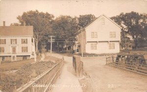RPPC GRANGE HALL & ELM STREET JACKSONVILLE MAINE DPO REAL PHOTO POSTCARD 1911