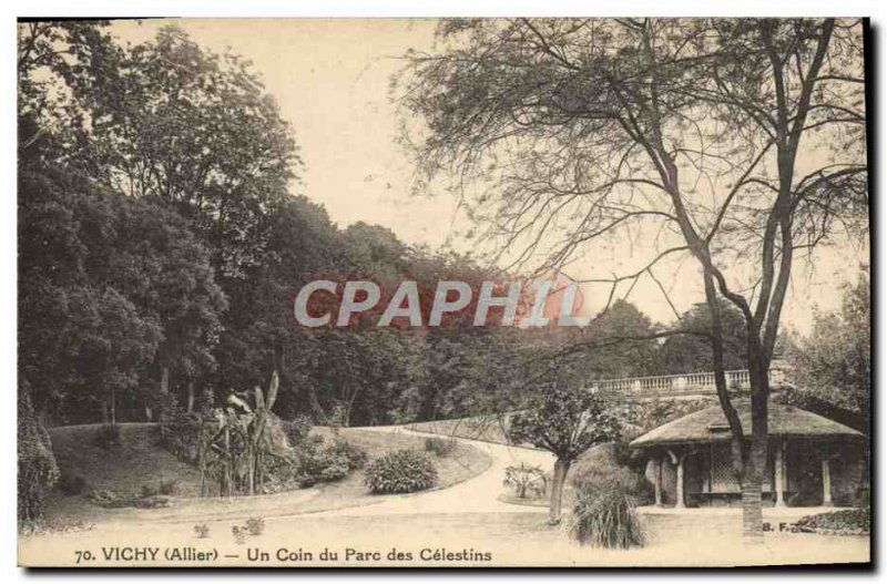 Old Postcard Vichy A Coin Du Parc Des Celestins