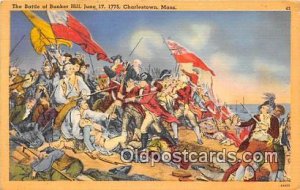 Battle of Bunker Hill, June 17, 1775 Charlestown, Mass Patriotic 1954 
