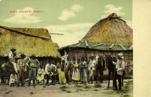 cuba, HAVANA, Cuban Country Family (1900s) Postcard