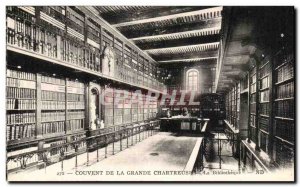 Old Postcard Convent Of The Grande Chartreuse The Library