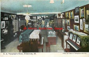 IL, Princeton, Illinois, EA Vaughan's Store, Interior View, Case & Vaughan Art