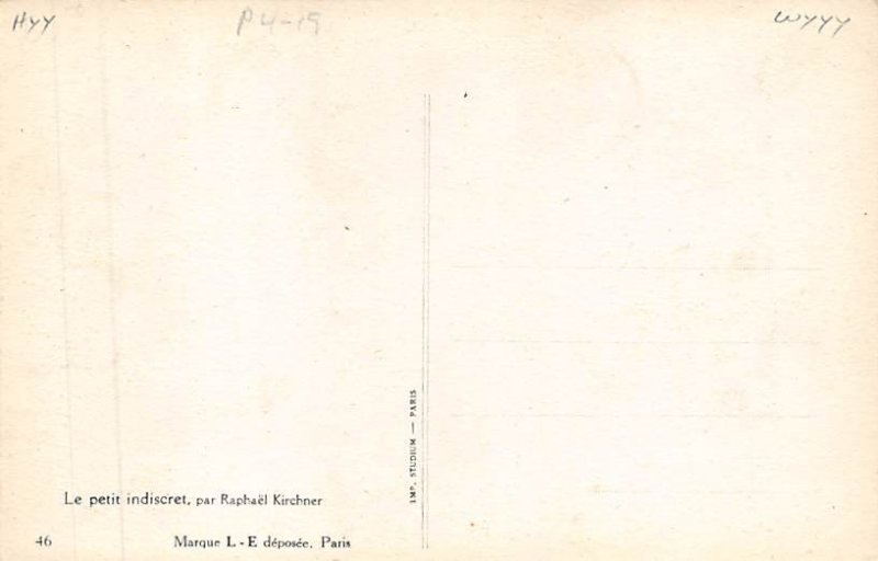 Artist Signed Raphael Kirchner (AUS) Marque L-E  35 Artist Signed unused ligh...