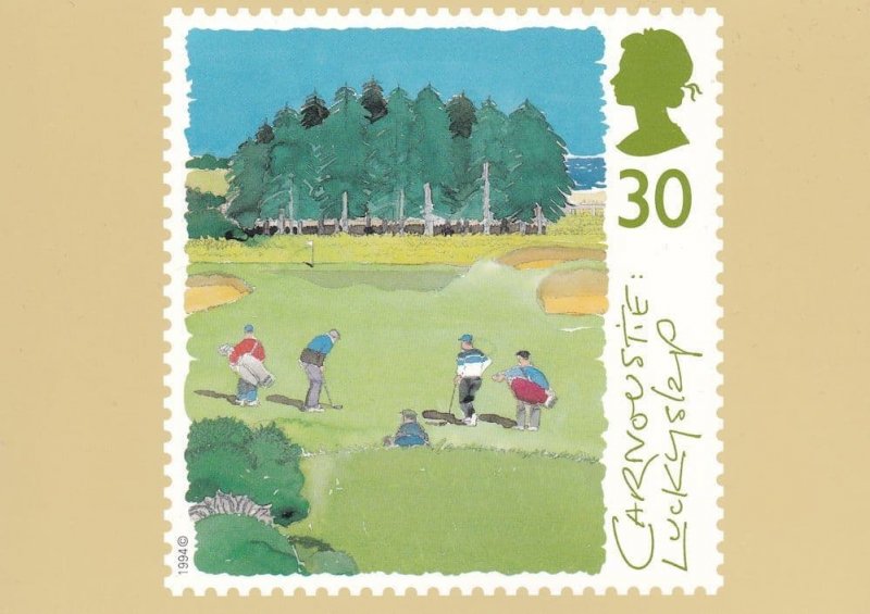 Carnoustie Luckyslap Golf Course Putting Green Rare Postcard