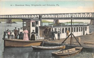 H74/ Columbia Pennsylvania Postcard c1910 Steamboat Mary Wrightsville  25