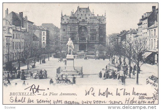 BRUXELLES, Belgium, PU-1903; La Place Anneessens