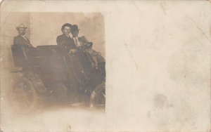 J80/ Interesting RPPC Postcard c1910 Early Automobile Men Driver 406