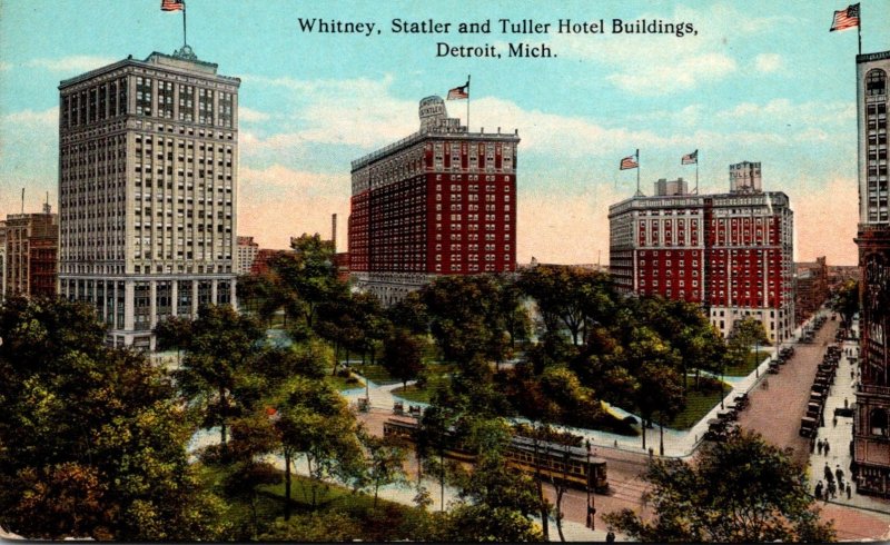 Michigan Detroit Whitney Statler and Tuller Hotels Curteich