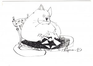 I'll Make You A Star,  Cat, 1978 Hupman Illustration, Canada, Movie Humour