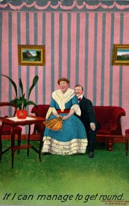 Romantic Couple If I Can Manage To Get Round 1908