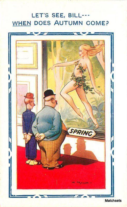 1950s Pin up Sexy Humor Nude interior #87 postcard 11467 | Topics - Cartoons  & Comics - Comics, Postcard / HipPostcard