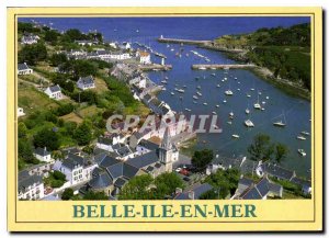 Postcard Modern Belle Ile en Mer well Appointee Harbor Sauzon