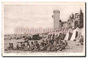 Old Postcard Les Sables d'Olonne (Vendee) The near Red Beach Lighthouse