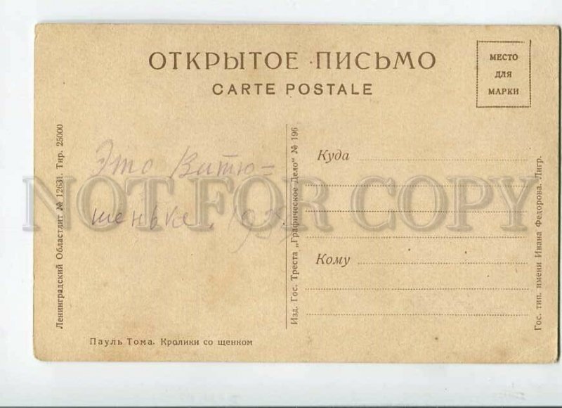 3149212 Rabbits JACK RUSSELL TERRIER Puppy by THOMAS vintage PC