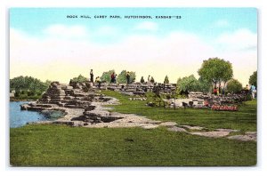 Rock Hill Carey Park Hutchinson Kansas Postcard