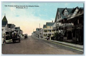 c1910 Oak Avenue Looking Towards Atlantic Ocean Wildwood New Jersey NJ Postcard