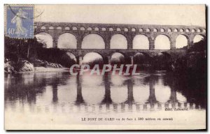 Old Postcard The Pont Du Gard Seen From Face