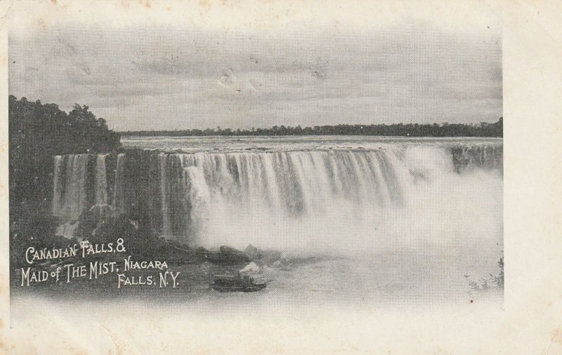 VINTAGE POSTCARD MAID OF THE MIST NIAGARA FALLS NEW YORK SUPERB CONDITION MAILED