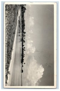 Vintage RPPC A Tropical Beach, Flordia Keys West FL.  Postcard F124E