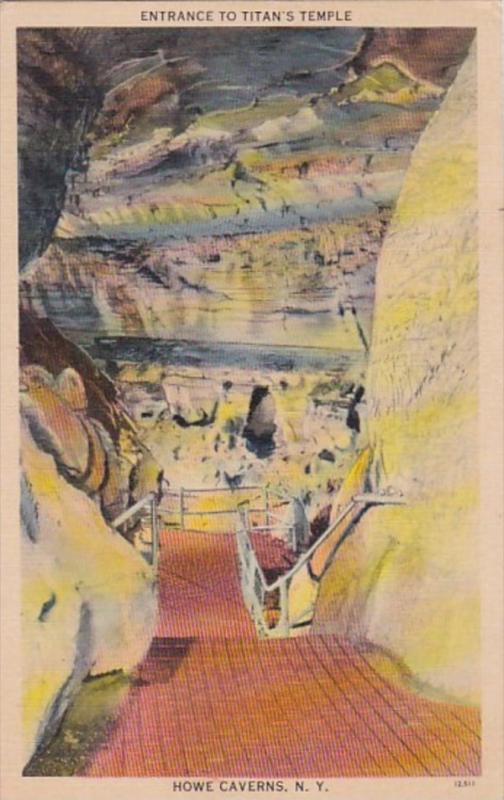 New York Cobleskill Howe Caverns Entrance To Titan's Temple 1946