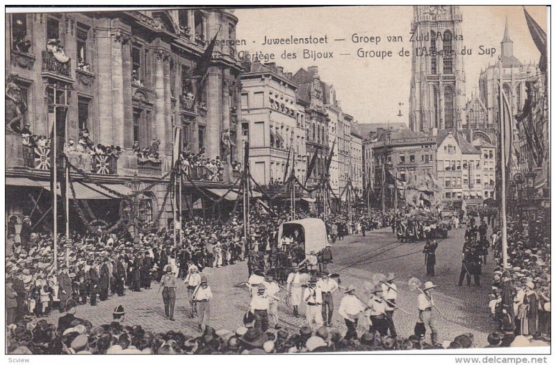 ANVERS, Belgium, 1900-1910´s; Cortege Des Bijoux, Groupe De L'Afrique Du Sup