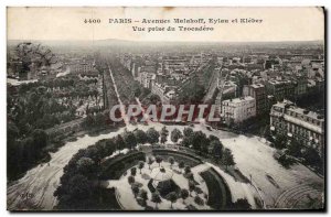Paris Postcard Old Avenue Malakoff Eyalu and Kleber View from Trocadero