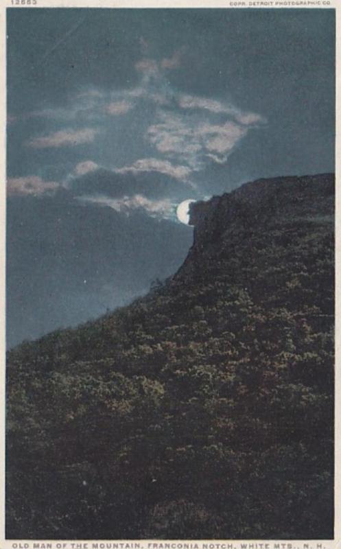 New Hampshire White Mountains Old Man Of The Mountains By Night Franconia Not...