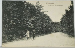 Germany Partie aus der Eilenriede Hannover Victorian Bicyclers 1907 Postcard K10