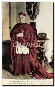 Old Postcard Cardinal Verdier Archbishop of Paris