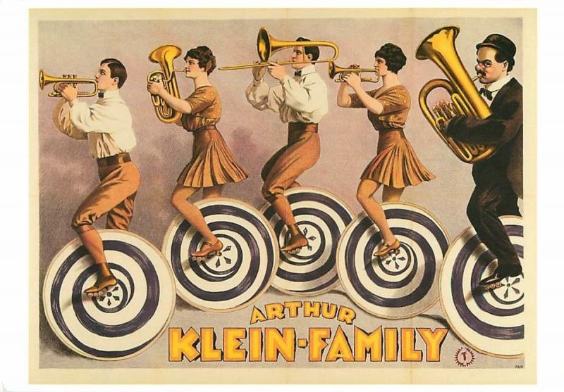 Arthur Klein Family Unicycle Musicians 1923 Circus Image Modern ...