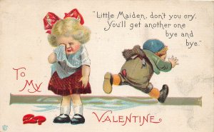 J20/ Valentine's Day Love Holiday Postcard c1910 Art Beautiful 45