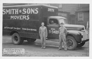 Canton OH Smith & Sons Movers, Truck & Van, Postcard