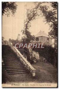 Old Postcard The St. Barbara Faouet Escaliar and Chapel St Michel