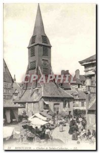 Postcard Honfleur Old Steeple of St. Catherine