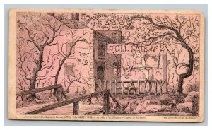 Vintage 1880's Victorian Trade Card Toll Gate #2 - Women's Health Book EC Abbey