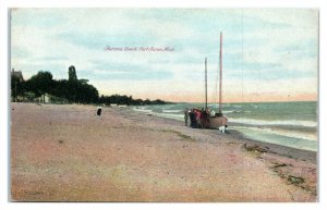 Huronia Beach, Port Huron, MI Postcard *6Q4