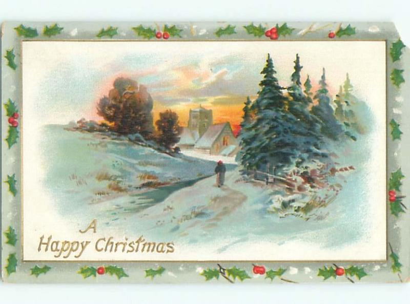 Divided-Back CHRISTMAS SCENE Great Postcard W9264