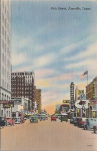 Postcard Polk Street Amarillo Texas TX