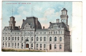 Custom House, St John, New Brunswick, Used 1907