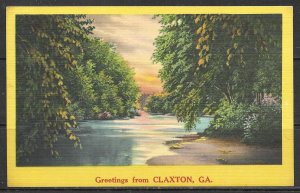 Georgia, Claxton - Greetings From - Katzip's One Stop Service - [GA-021]