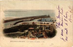 CPA BOULOGNE-sur-MER Le Casino et les Jetées (405841)