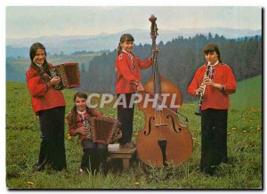 Modern Postcard Geschwister Amacher Otzenberg Schwanden Folklore