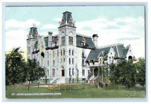 c1910 St. John's College, Winnipeg Manitoba Canada Unposted Postcard