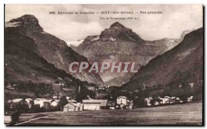Old Postcard Around Samoens Sixt General view Tanneverge Peak (2997m)