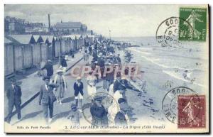 Old Postcard Luc On the dike sea