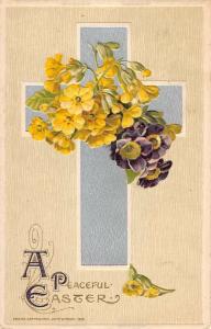 Group Of 4 Easter Greetings Cross Flower Winsch Antique Postcards K98168