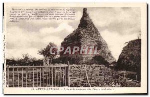 Old Postcard Autun Ancient Roman Pyramid Stone said Couhard