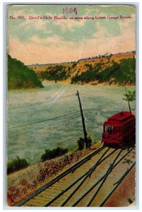 1909 Devil's Hole Rapids Gorge Route Streetcar Niagara Falls New York Postcard 