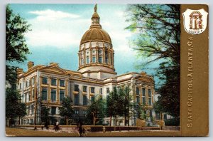 State Capitol~Golden Border & Seal Atlanta Georgia~IPCC Vintage Postcard