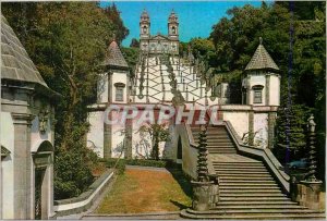 Postcard Modern Bom Jesus Braga (Portugal) and Temple Stairs